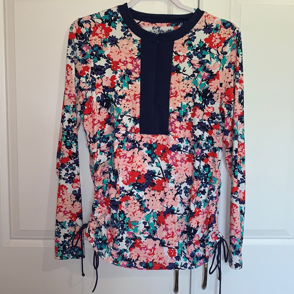Lands’ End Floral Swim Suit Top